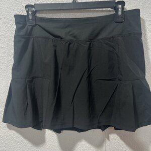 Kyodan Skort Womens Medium Black Stretch Knit Skirt Shorts Tennis Golf Athletic